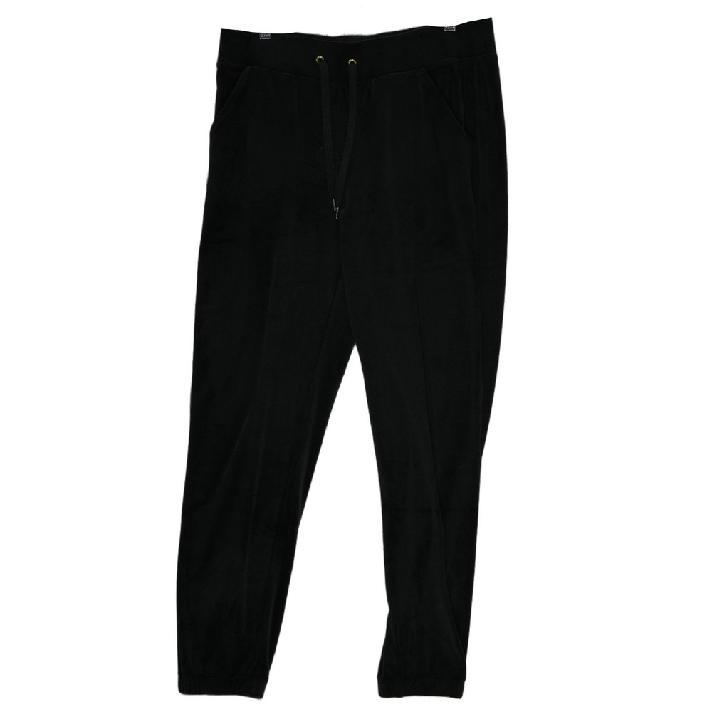 Lilly Pulitzer Jogger Pants Women's Size Medium Black Velour Drawstring  Cozy